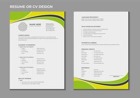 Double pages professional creative CV or resume template design for a creative person on white background vector