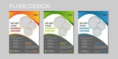 Business presentation vector flyer template, cover modern layout, annual report, poster, flyer in A4 with colorful geometric shapes, gradient color with light background