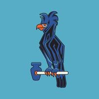 diseño de vector de pájaro azul encaramado