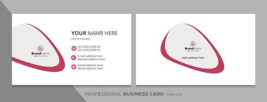 Professional Corporate Business Card Template, Fully Editable vector