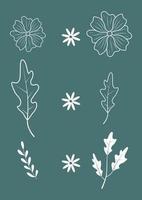 Abstract White Floral Design Vector