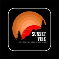 ILLUSTRATION VECTOR OF SUNSET VIBE IN HILL