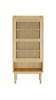 3D rendering Wood Cabinet Minimal Style on White Background, Woo photo