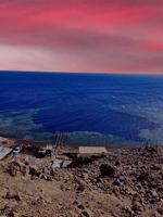 Scenic view of ocean view and mountains at sunset in Sinai, Egypt photo