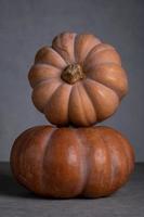 Two ripe beautiful musk pumpkins photo