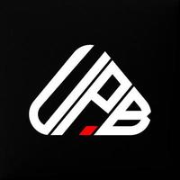 UPB letter logo creative design with vector graphic, UPB simple and modern logo.