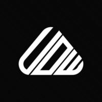 diseño creativo del logotipo de la letra uow con gráfico vectorial, logotipo uow simple y moderno. vector