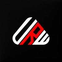 URW letter logo creative design with vector graphic, URW simple and modern logo.