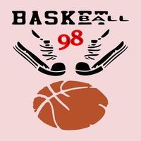 Basketball illustration for t-shirt print vector