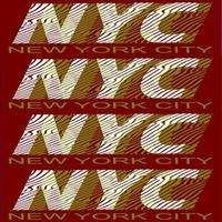 NYC typoghrapy,new york city text for t-shirt print vector