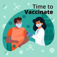 Time to Vaccinate Concept vector