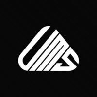 diseño creativo del logotipo de la letra ums con gráfico vectorial, logotipo simple y moderno de ums. vector