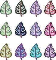 Seamless pattern with stylized leaves. hand drawn illustration. High   illustration vector