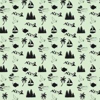 Vector and Nature and beach elements pattern