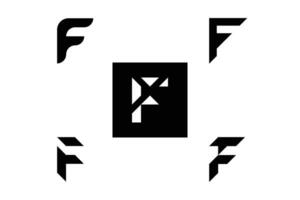 colección única de logotipos de letras f. fondo aislado vector