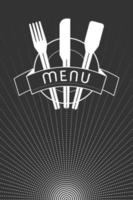 Restaurant menu template design. Modern and retro style. Vector illustration