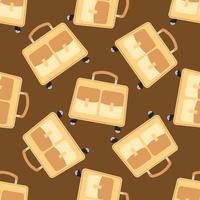 Seamless pattern with travel bag with luggage. Background with suitcase for journey trip. Vector illustration