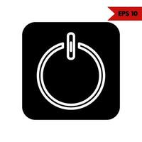 Illustration of on off button line icon vector