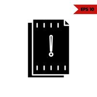 Illustration of file glyph icon vector