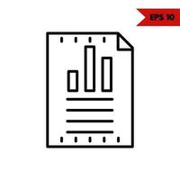 Illustration of file line icon vector