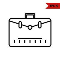 illustration of suitcase icon vector