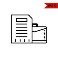 illustration of file line icon vector