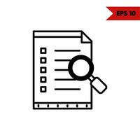 illustration of file line icon vector