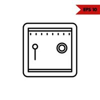 Illustration of money bunker line icon vector