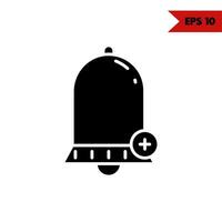 Illustration of bell glyph icon vector