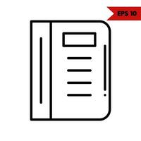 Illustration of file line icon vector