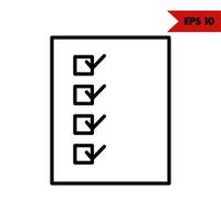 Illustration of file line icon vector