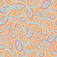 Seamless doodle pattern with coloured irregular hand drawn circles vector