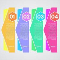 Four elements of infographic design. Step by step infographic design template. Vector illustration