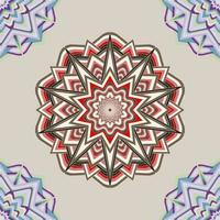 Vector background with round ornament. Seamless Pattern. Endless geometric texture.