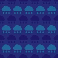 Rainy cloud. Seamless pattern of rainy clouds. Bad weather symbol. Vector illustration.