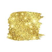 Golden Paint Glittering backdrop on a white background. Background with gold sparkles and glitter effect. Empty space for your text. Vector illustration