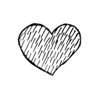 Sketch Scribble Heart. Hand drawn Pencil Scribble Hearts. Vector illustration