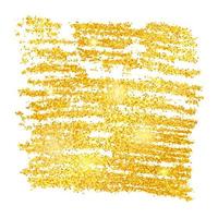 Golden Paint Glittering backdrop on a white background. Background with gold sparkles and glitter effect vector