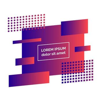 insignia abstracta colorida geométrica. elemento gráfico moderno. diseño minimalista de degradado dinámico de moda. ilustración vectorial vector