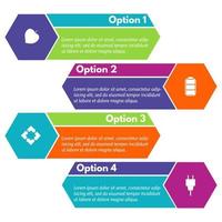 Four elements of infographic design with icons. Step by step infographic design template. Vector illustration