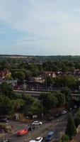 High Angle Footage of Real Estate houses and Residentials of Asian Pakistani and Kashmiri Muslim Community at Luton City of England Great Britain, Drone's Footage video