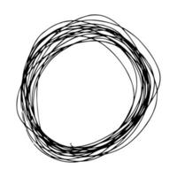 Sketch Hand drawn Ellipse Shape. Abstract Pencil Scribble Drawing. Vector illustration.