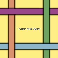 Yellow Abstract Background with Colorful Lines and Shadows vector