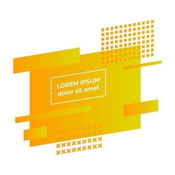 insignia abstracta amarilla geométrica. elemento gráfico moderno. diseño minimalista de degradado dinámico de moda. ilustración vectorial vector