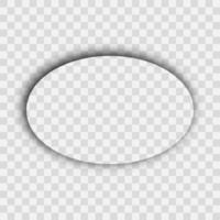 Dark transparent realistic shadow. Oval shadow isolated on transparent background. Vector illustration.