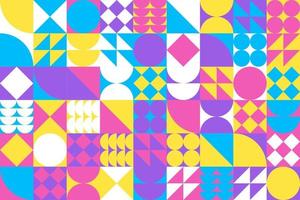 Colorful geometric shape mosaic pattern background vector