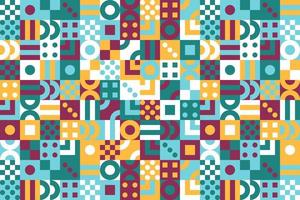 Colorful geometric shape mosaic pattern background vector