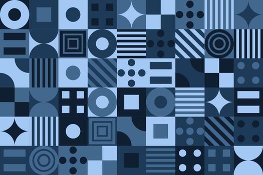 Geometric shape mosaic pattern background vector