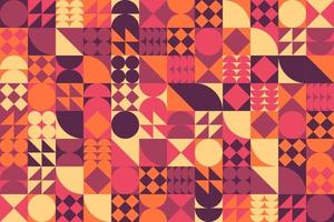 Geometric shape mosaic pattern background vector