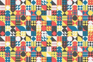 Colorful geometric shape mosaic pattern background